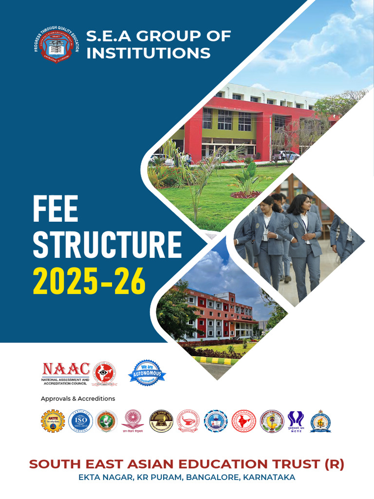 SEA Group Institutions Fee Structure 2025-26 | PDF | Science | Computing
