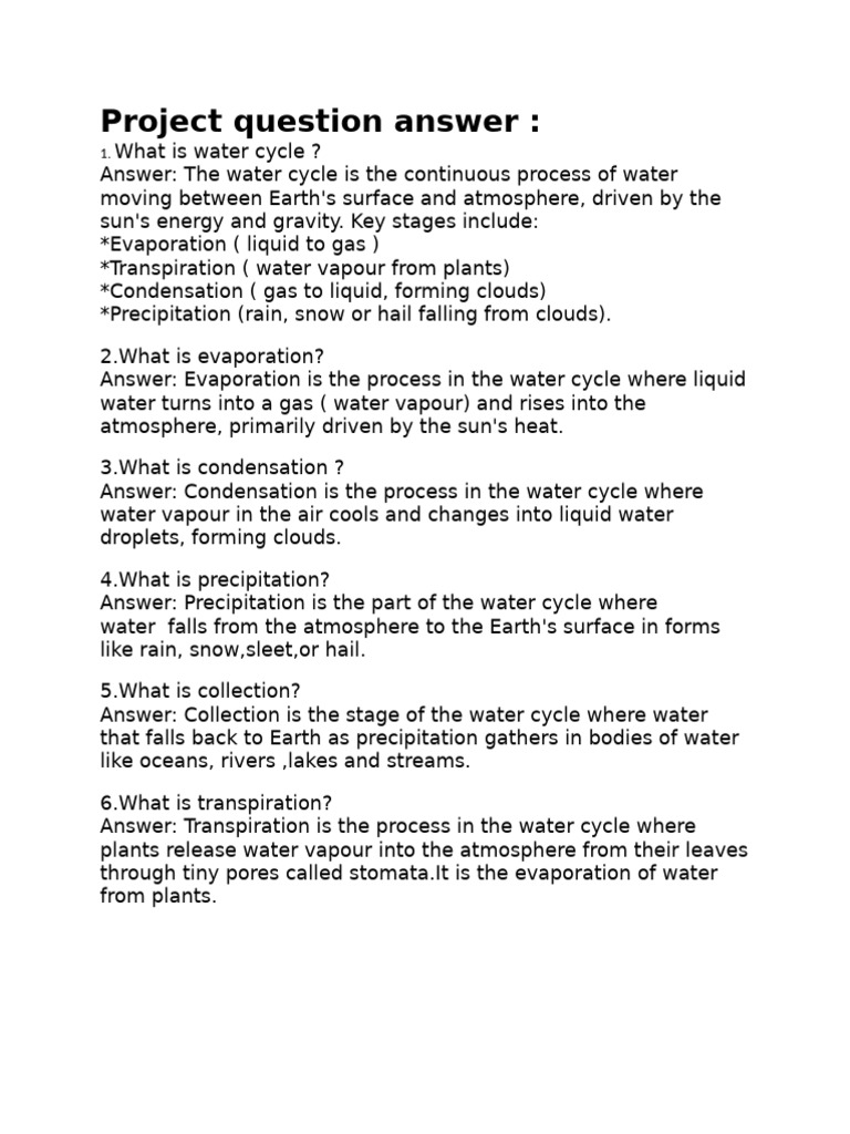 Understanding the Water Cycle Explained | PDF