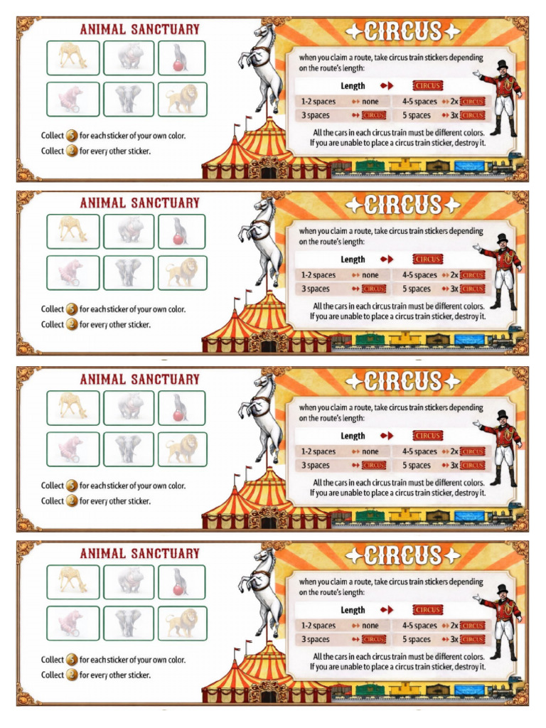 Ticket To Ride - Circus Pages | PDF