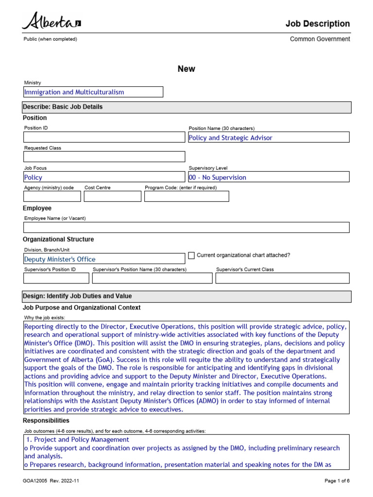 JR 66124 - 024psama - Policy and Strategic Advisor - JD | PDF | Policy ...