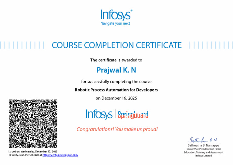 Robotic Process Automation Certificate | PDF