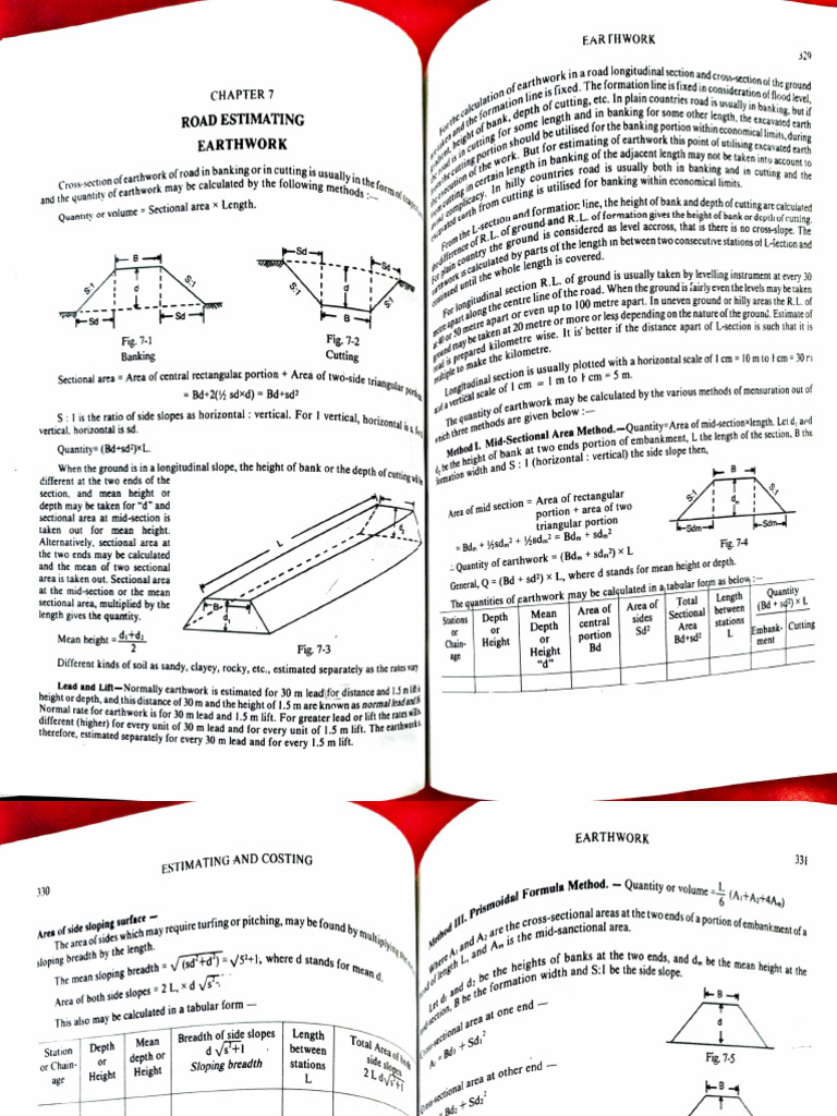 Earthwork Estimation for Road Construction | PDF | Area | Length