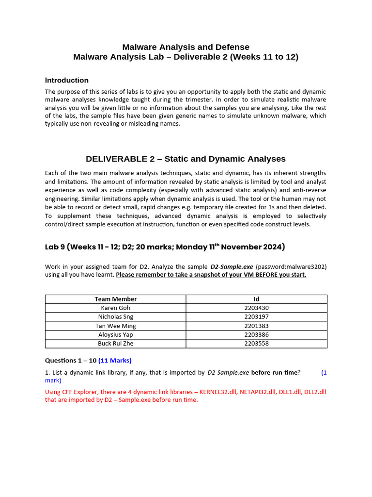 Malware Analysis Techniques Overview | PDF | Malware | Antivirus Software