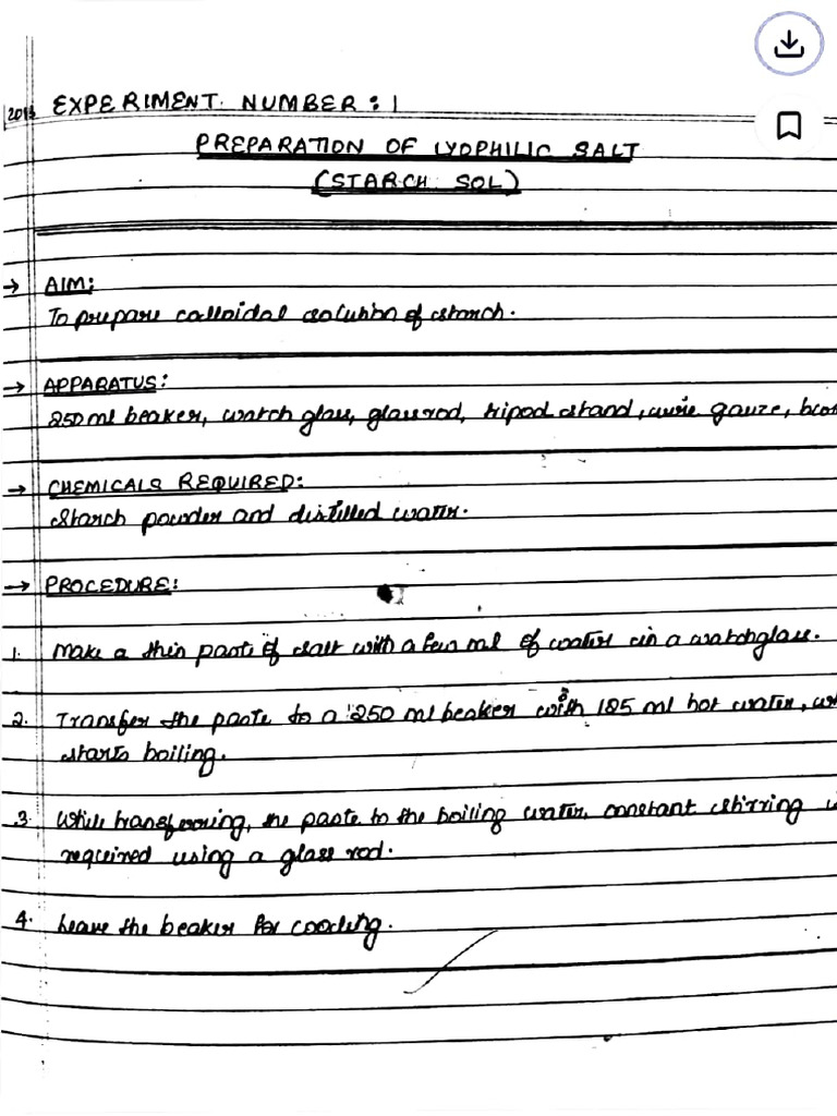 Chemistry Practical | PDF