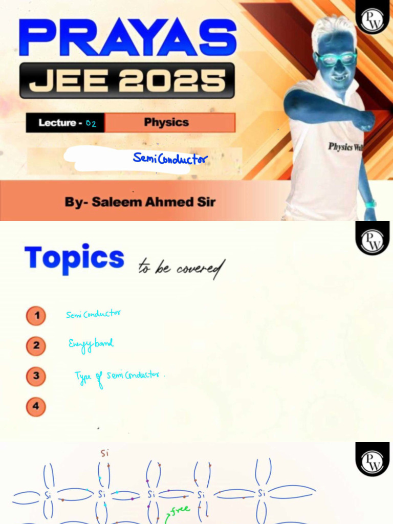 Semiconductor 22 Class Notes Prayas JEE 2025 | PDF