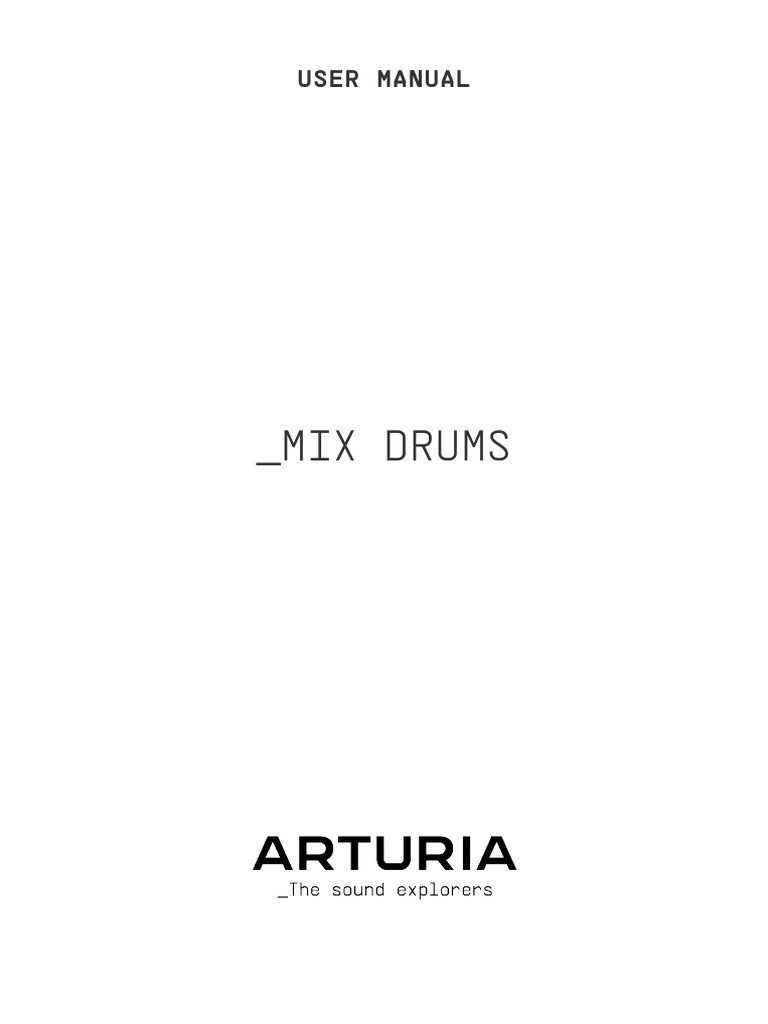 Mix DRUMS User Manual Overview | PDF | Window (Computing ...