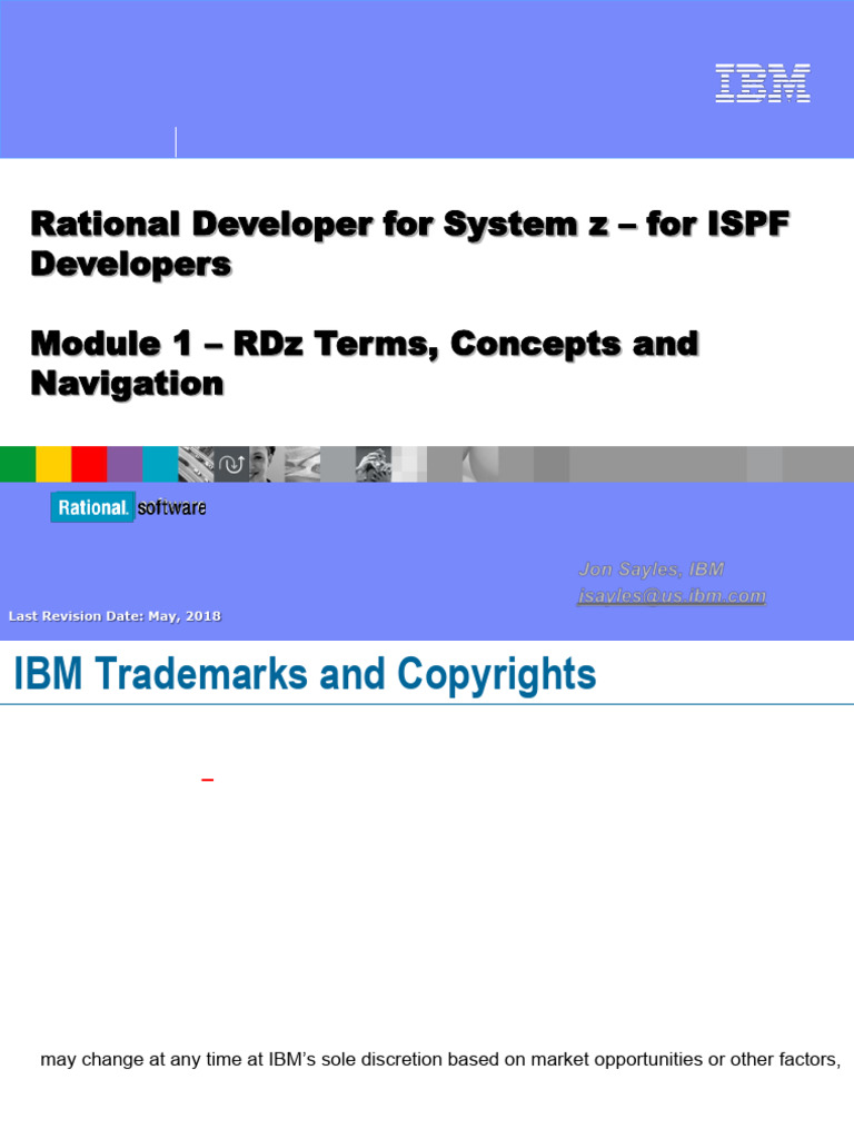 RDz Navigation and Concepts for ISPF | PDF | Ibm Db2 | Computer Engineering