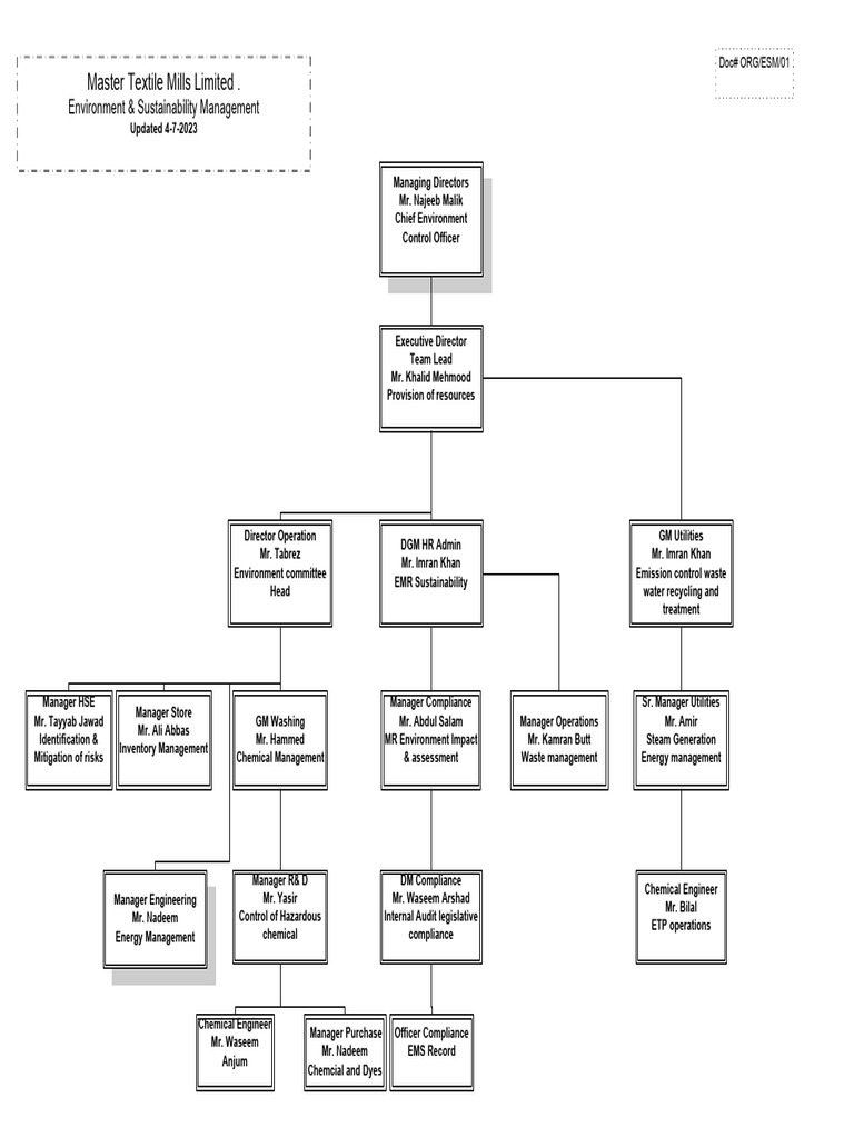 Organogram-Environment and Sustainability Management. | PDF | Human ...