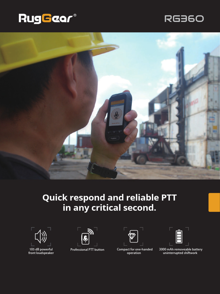RugGear RG360: Reliable PTT Device | PDF