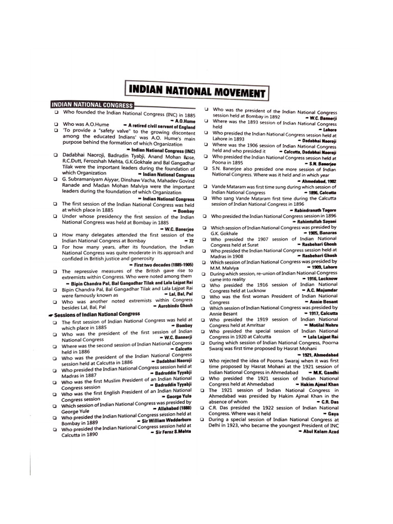 History of the Indian National Congress | PDF | Indian National ...