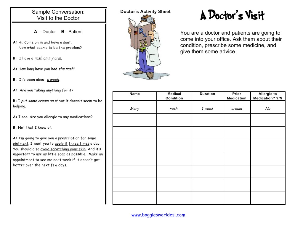 Doctor-Patient Role Play Script | PDF | Self-Improvement