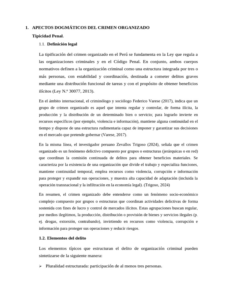 Aspectos del Crimen Organizado en Perú | PDF | Crímenes | Crimen y ...