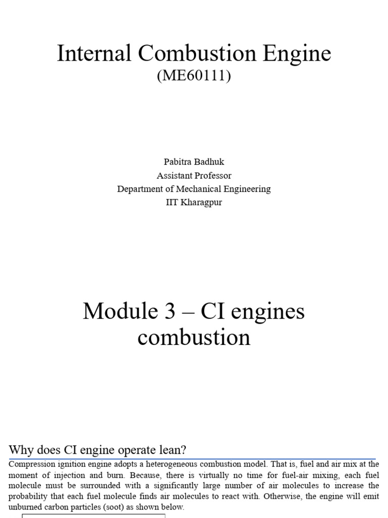 Understanding Compression Ignition Engines | PDF | Combustion | Diesel ...