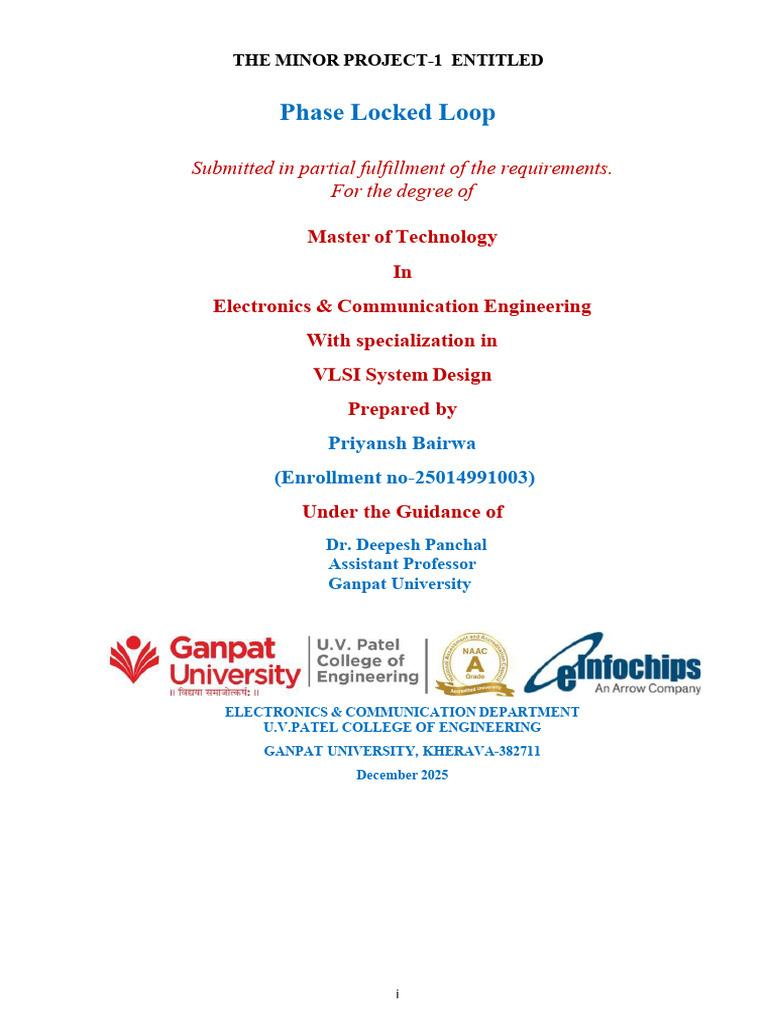 Phase Locked Loop Design Analysis | PDF | Detector (Radio) | Electrical ...