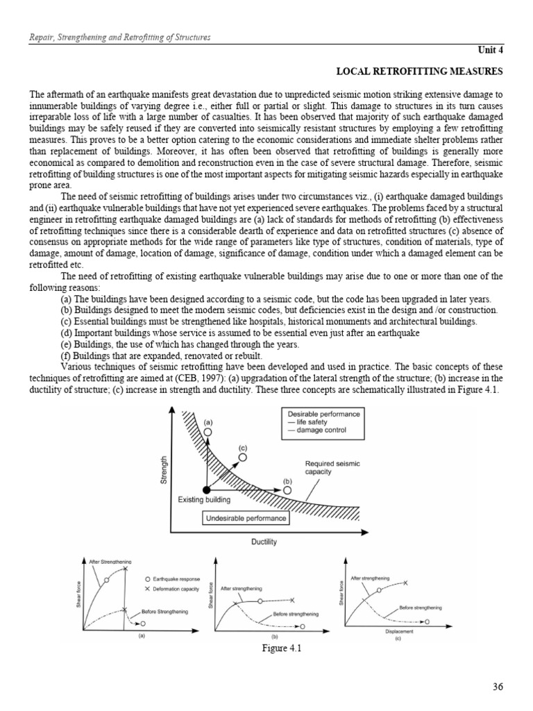 Seismic Retrofitting Techniques Explained | PDF | Reinforced Concrete ...