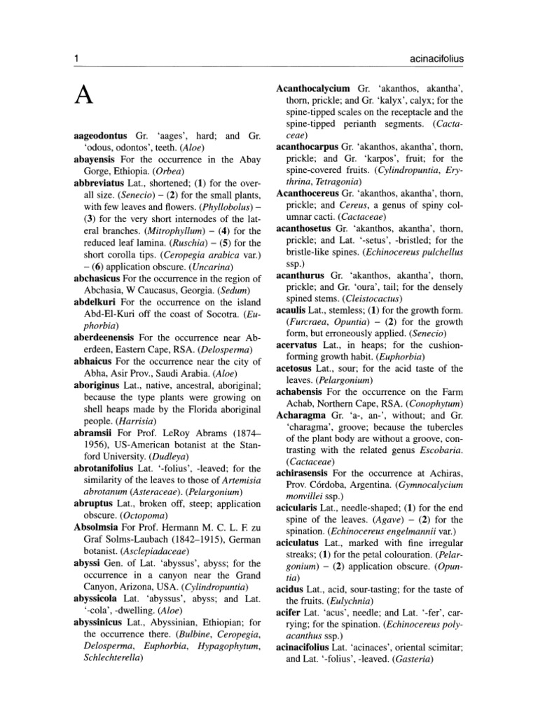 Botanical Terms and Plant Names Explained | PDF | Plants | Botany