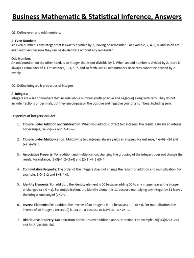 Business Math & Statistics Guide | PDF | Cost Of Living | Summation