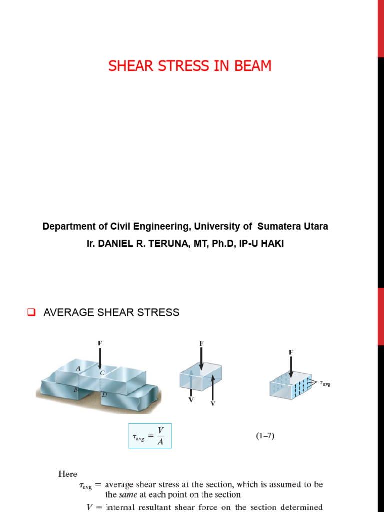 Shear Stress Analysis in Beams | PDF | Shear Stress | Stress (Mechanics)