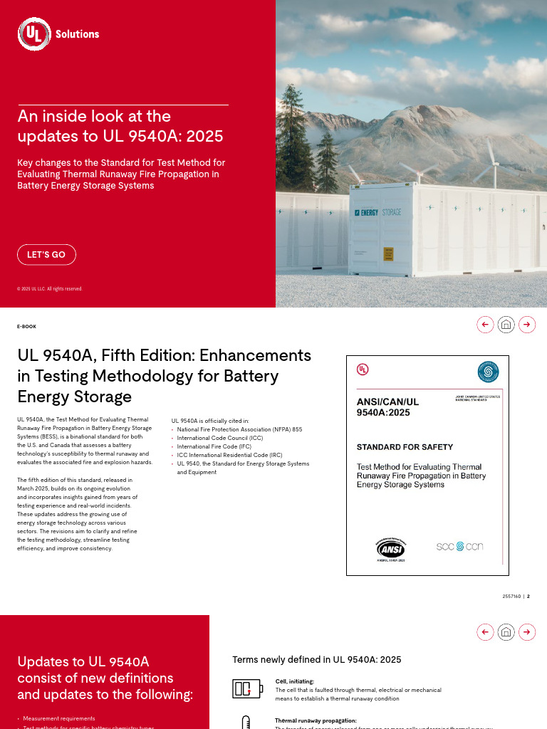 Updates to UL 9540A: 2025 Standard | PDF | Heat