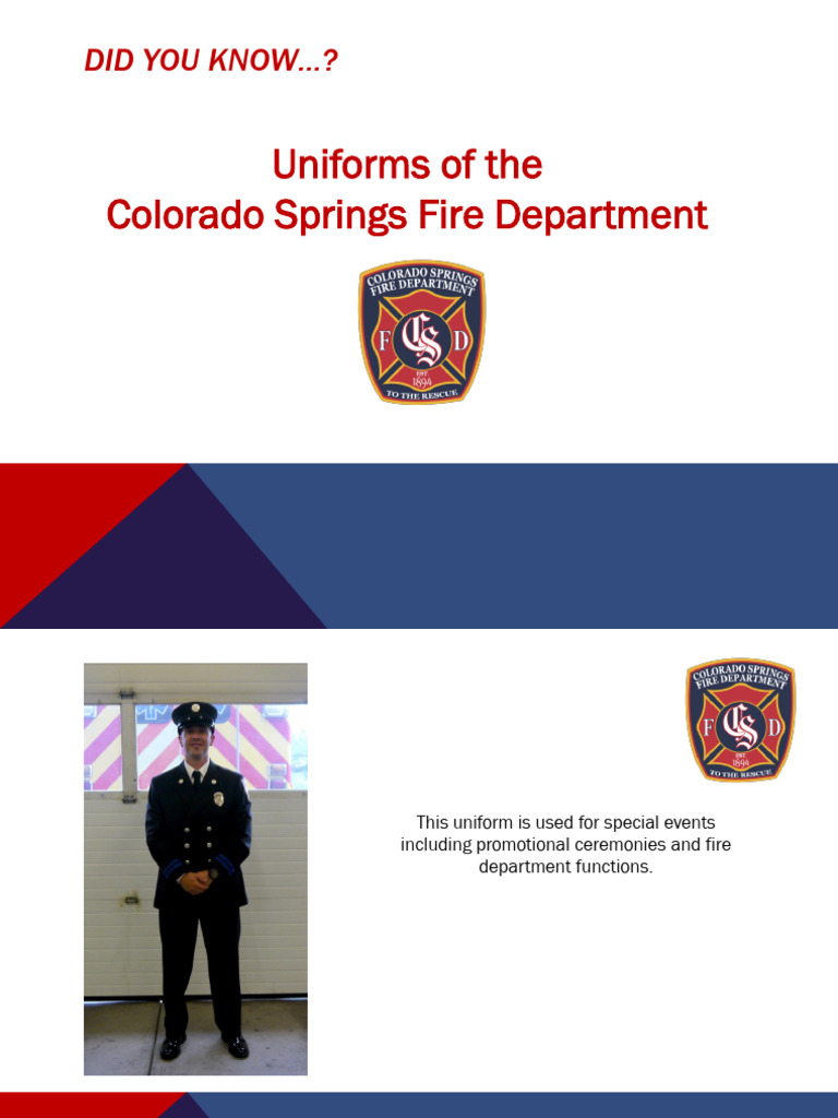 Colorado Springs Fire Department Uniforms | PDF | Firefighter ...