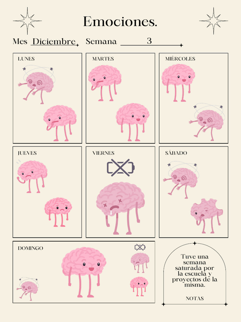 Emociones de una semana escolar | PDF