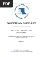 Competency Guidelines: Medical Laboratory Assistant