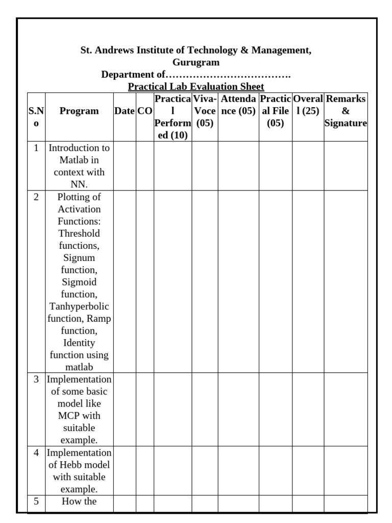 MATLAB Neural Network Lab Evaluation | PDF | Nonlinear System ...