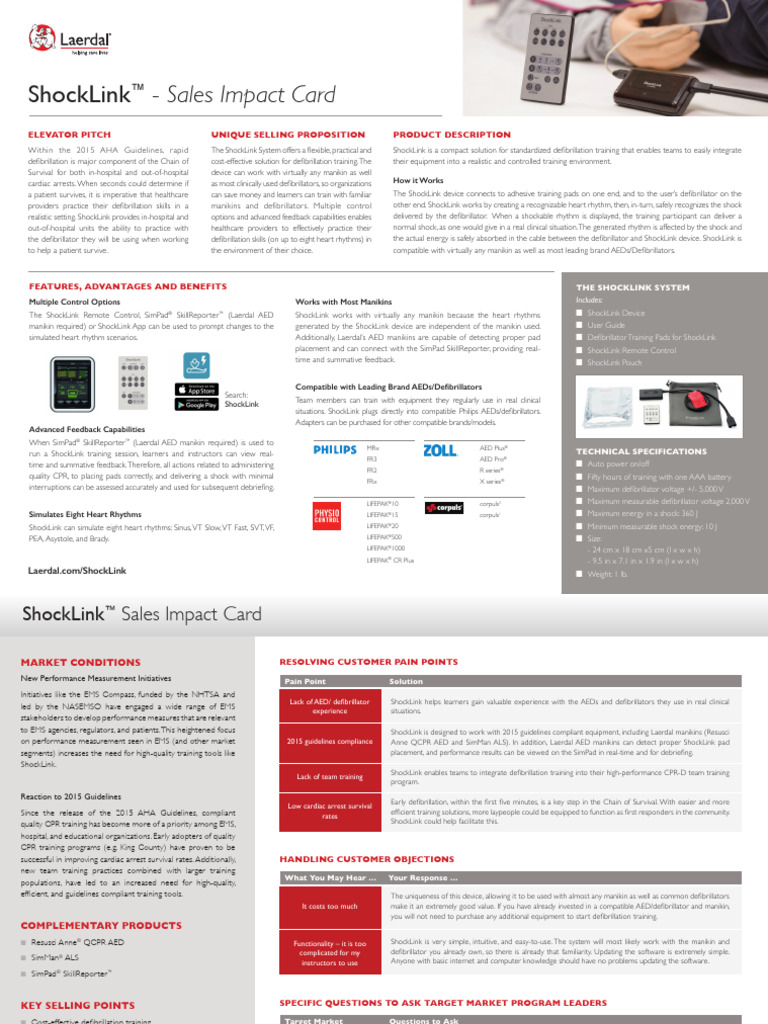 16-15246 ShockLink Impact Card | PDF | Cardiopulmonary Resuscitation ...