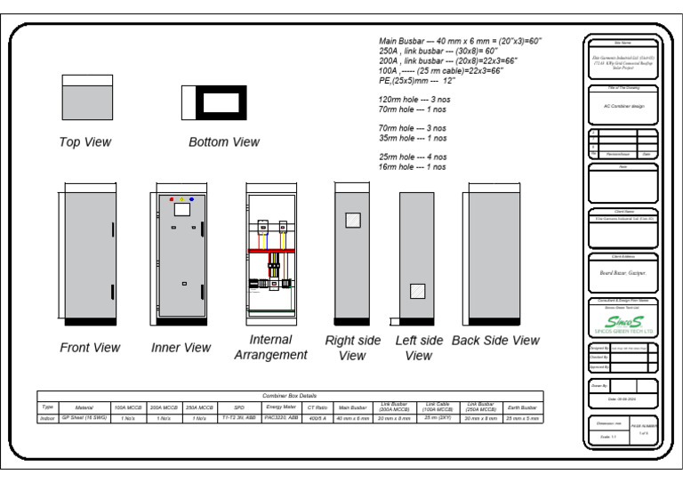 AC Combiner Box Design for Solar Project | PDF | Renewable Energy ...