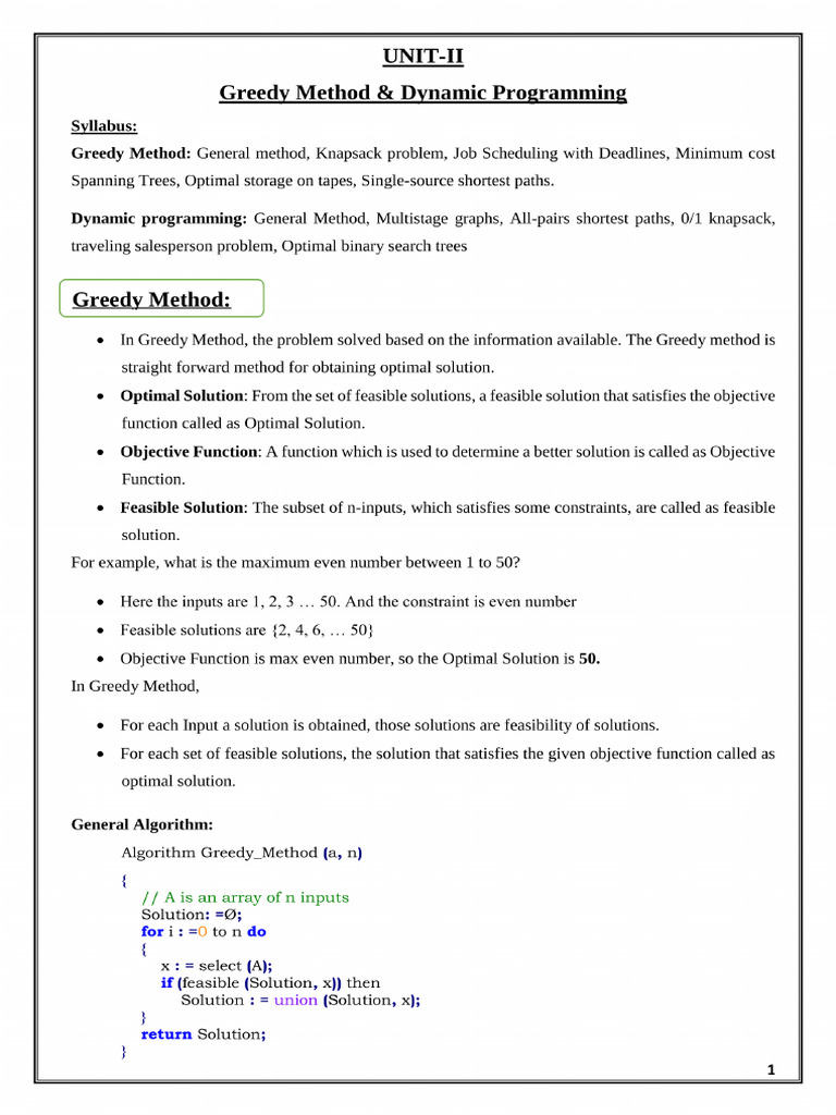 Daa - Unit - Ii | PDF