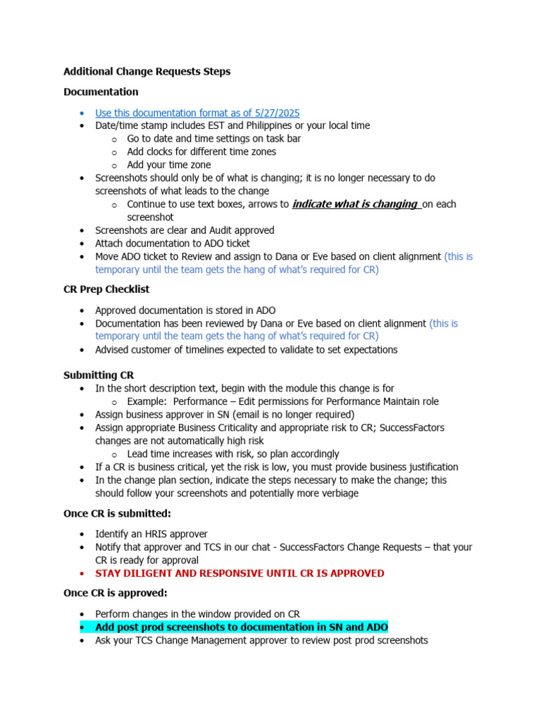 Change Request Submission Guide | PDF | Software | Computing