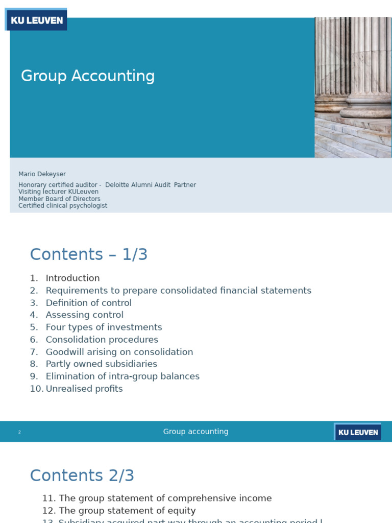 Group Accounting: Consolidated Financials Guide | PDF | Goodwill ...
