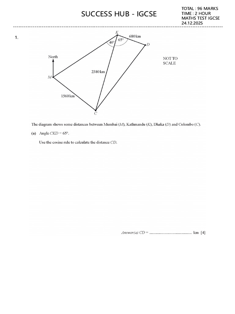 Math Test QP | PDF