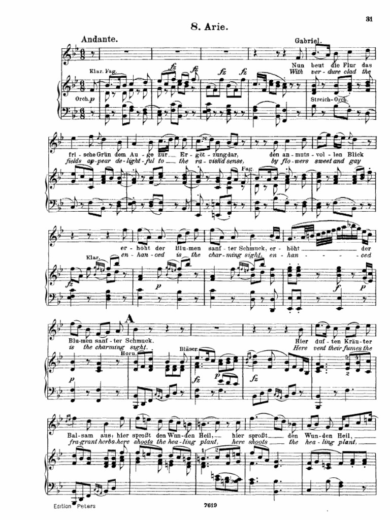 Haydn - Nun Beut Die Flur - La Creazione | PDF