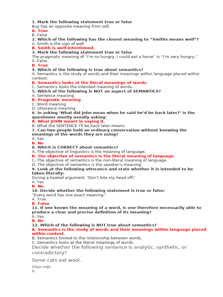Understanding Semantics and Visual Aids | PDF | Semantics | Part Of Speech