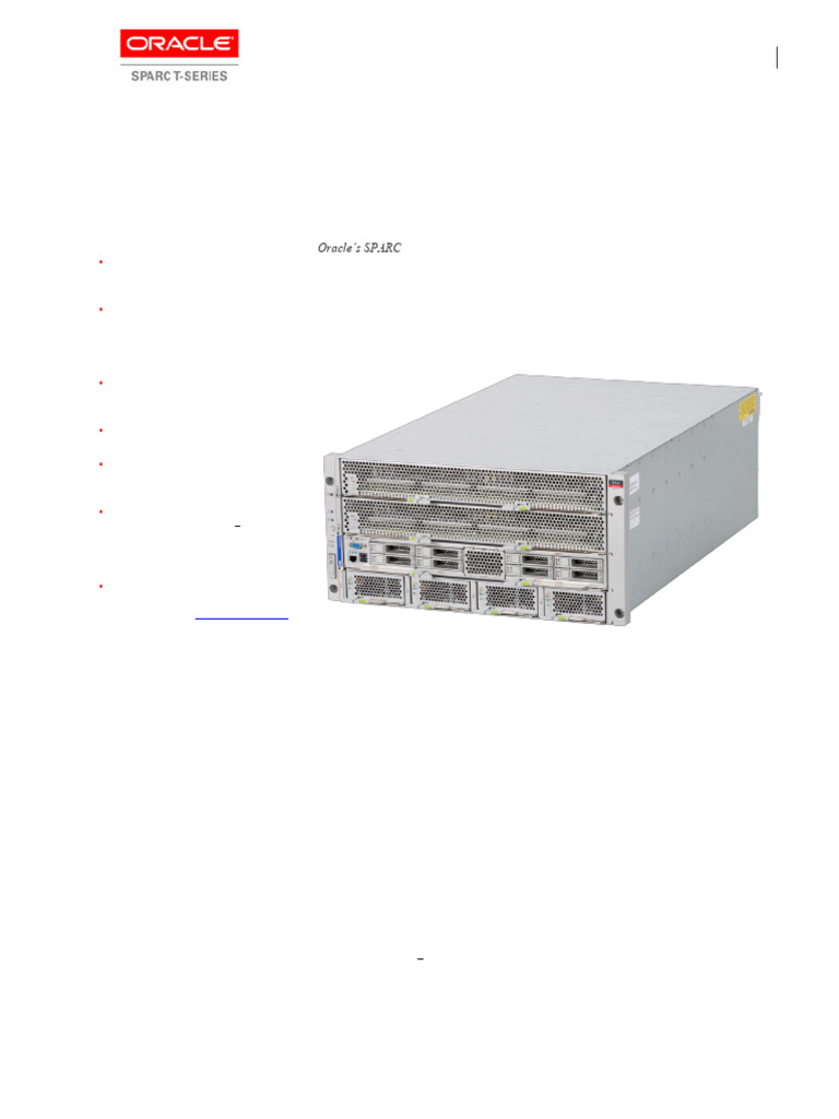 Oracle SPARC T4-4 Server Overview | PDF | Scalability | Oracle Corporation