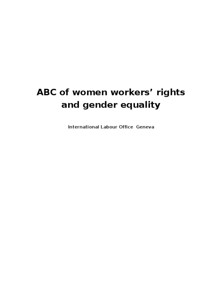 Women Workers' Rights & Equality Guide | PDF | International Labour ...