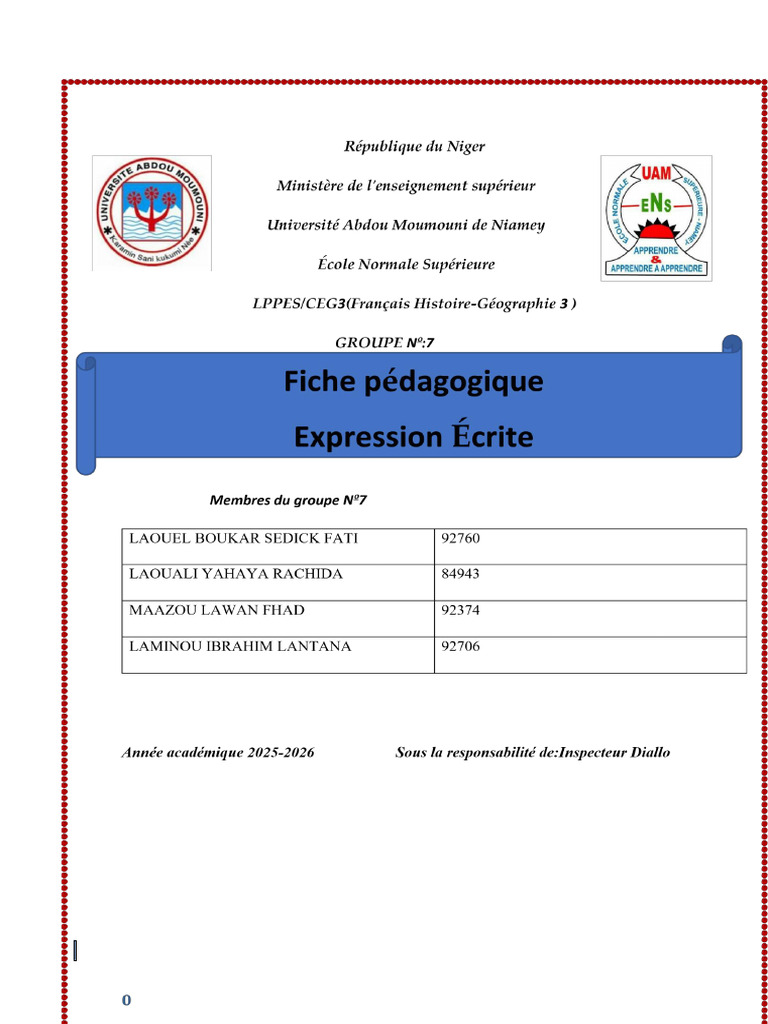 Fiche Pédagogique : La Description en Français | PDF