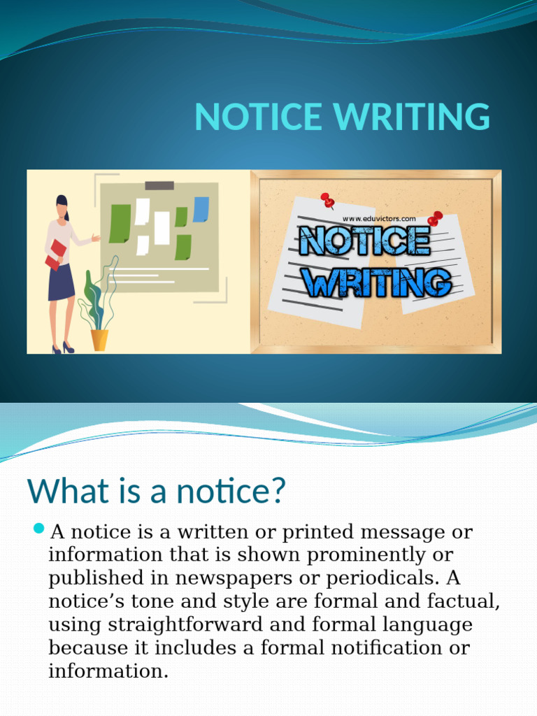 Notice Writing | PDF