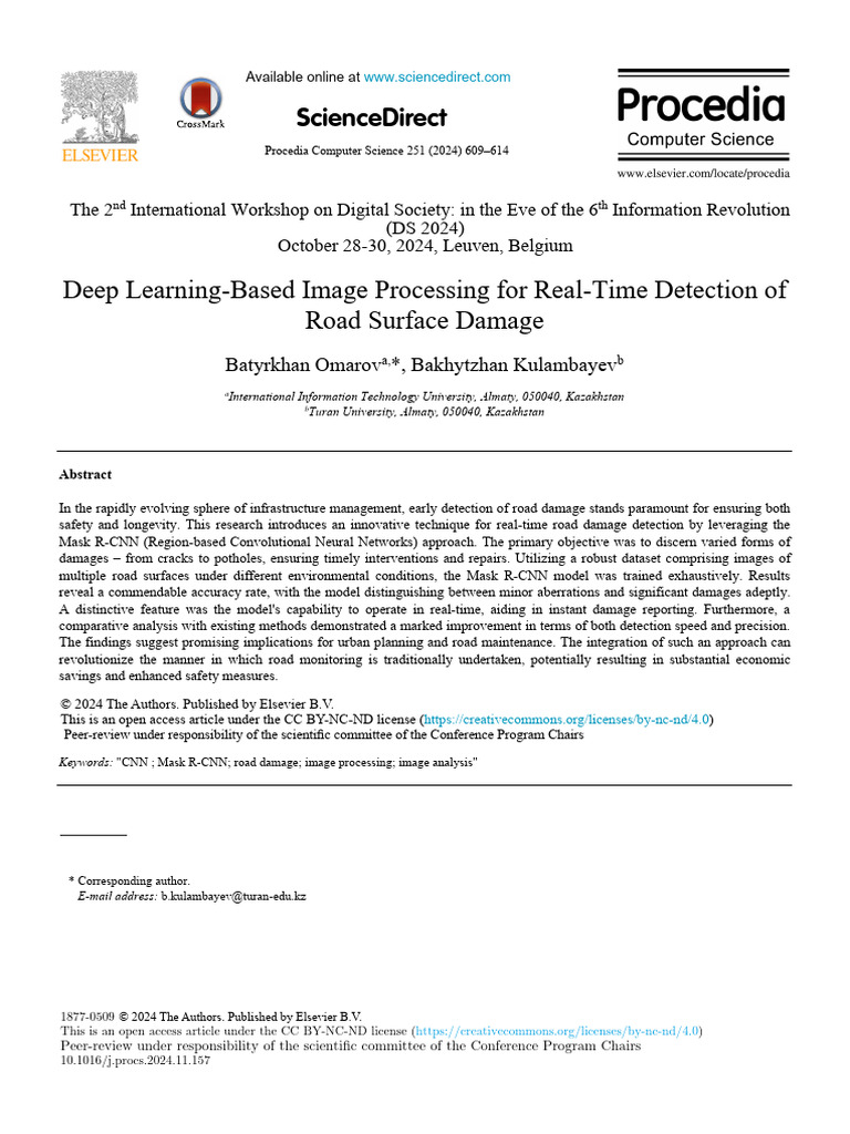 Real-Time Road Damage Detection Using CNN | PDF | Image Segmentation ...