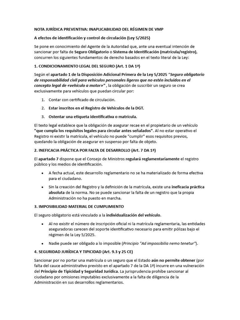 Inaplicabilidad del Seguro de VMP | PDF | Seguro | Póliza de seguros