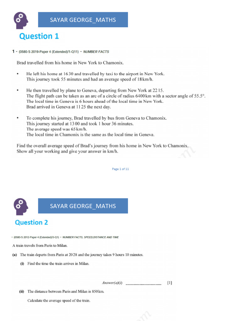 Sayar George Maths Document | PDF