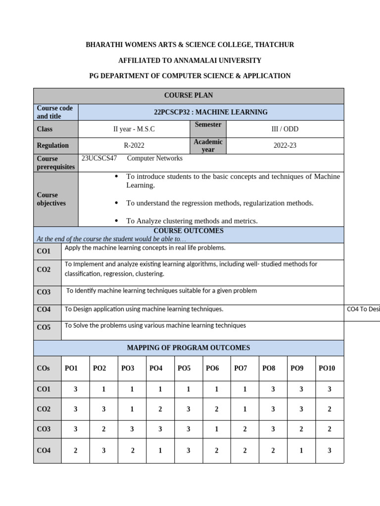 II Msc Machine Learning (3) | PDF | Machine Learning | Support Vector ...