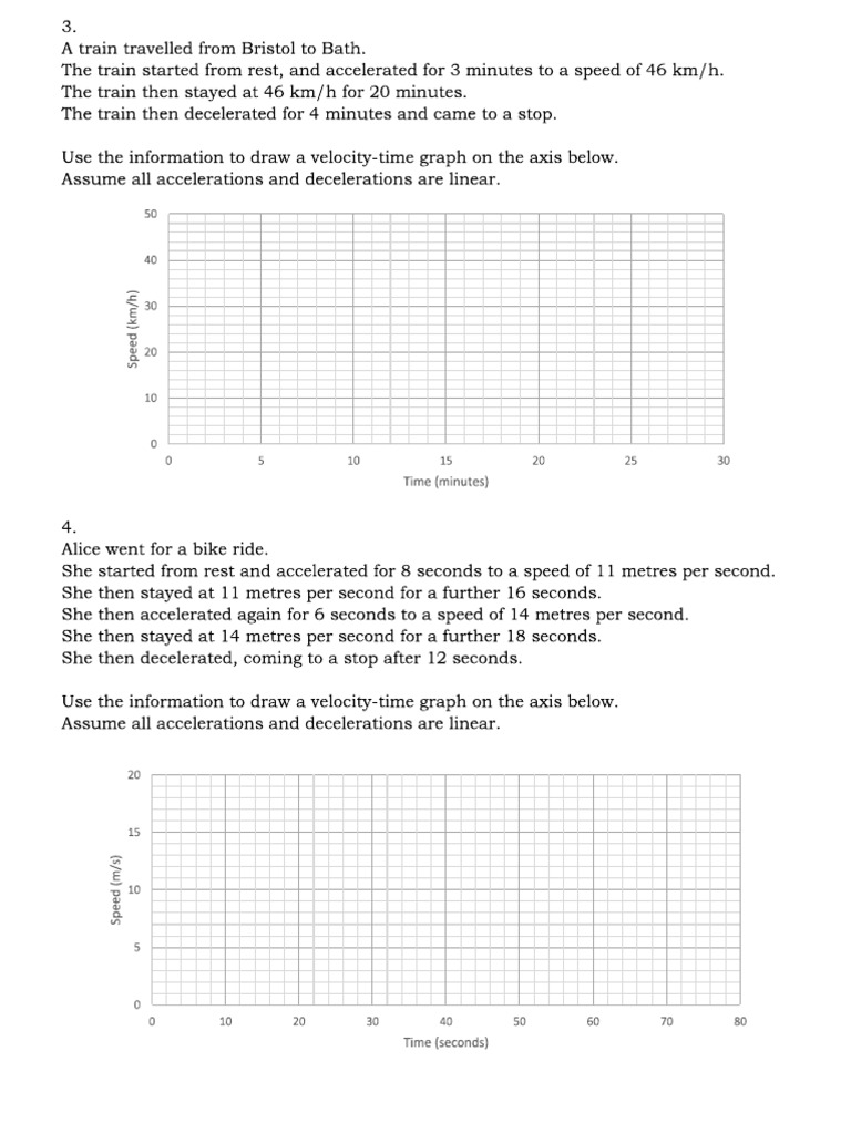 V-T Graph Physics PDF | PDF
