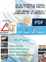 Formato de Presentación de Proyectos para FCyT 2012