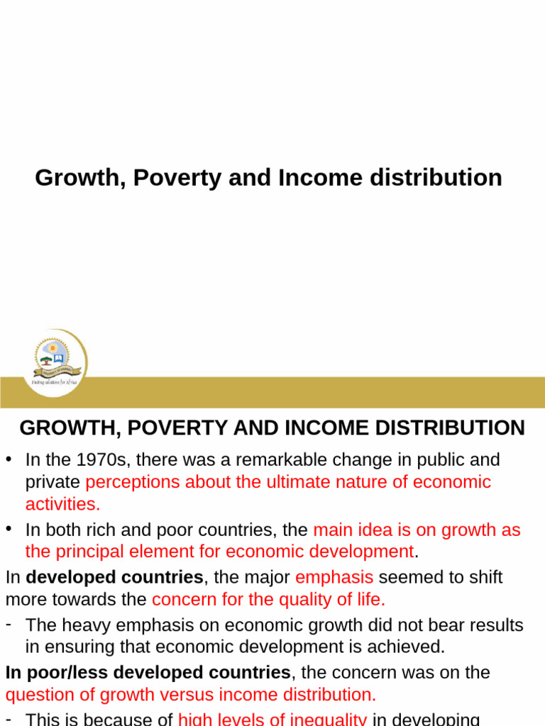 Growth, Poverty, and Income Inequality Analysis | PDF | Poverty ...