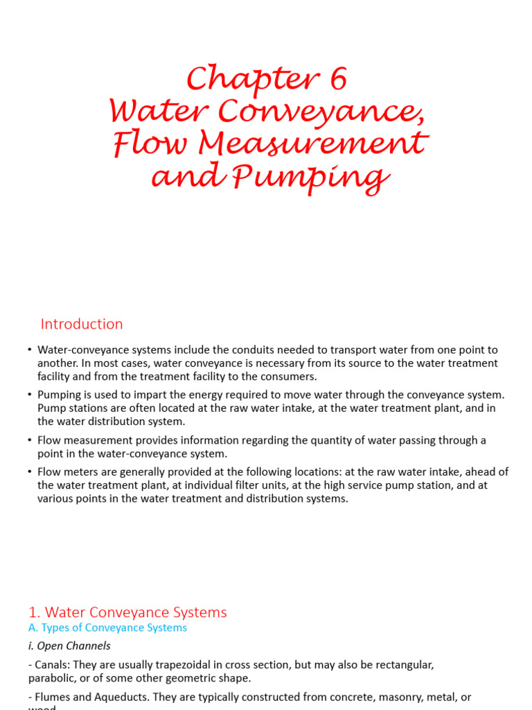 Water Conveyance and Pumping Systems | PDF | Pump | Soft Matter