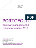 MRU. Seminar. Portofoliu Seminar 2012