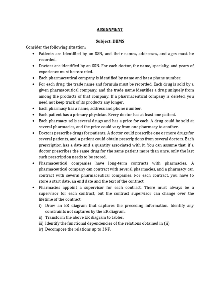 DBMS ER Diagram and Normalization Guide | PDF