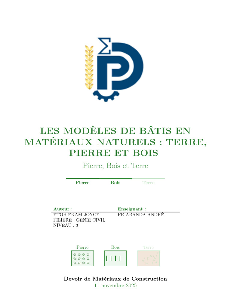 Construction Durable : Pierre, Bois, Terre | PDF | Bois (matériau de ...